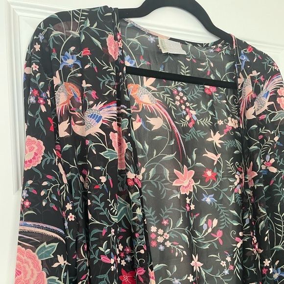 Natori + Neiman Marcus Vintage slip and robe, peacocks and flowers, one size - Picture 4 of 11